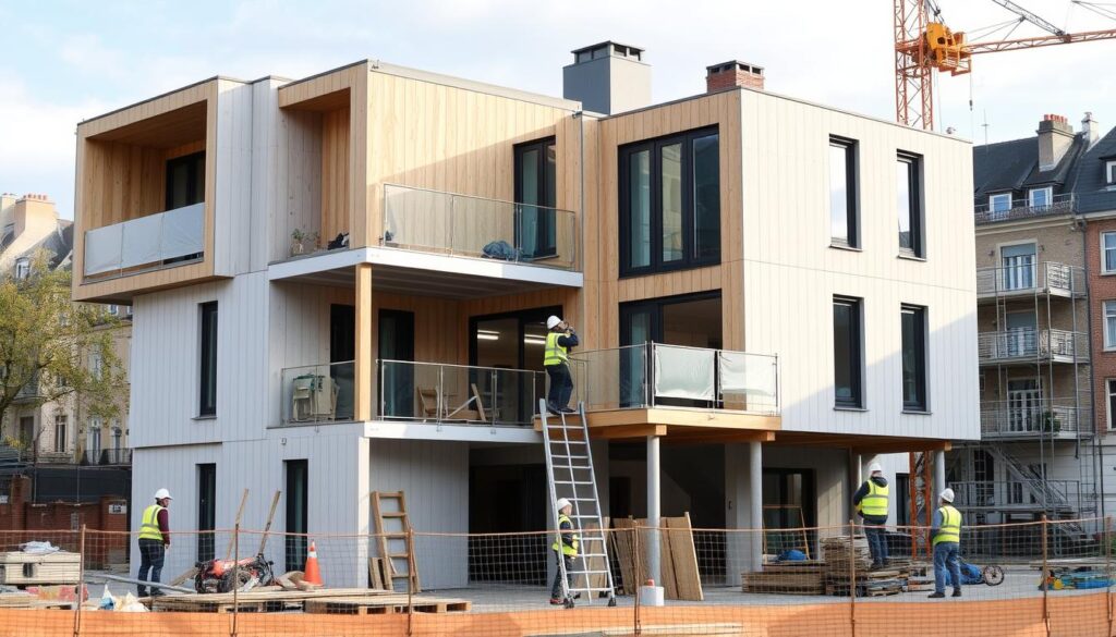 Innovations dans le gros oeuvres à Bruxelles: construction modulaire et matériaux écologiques